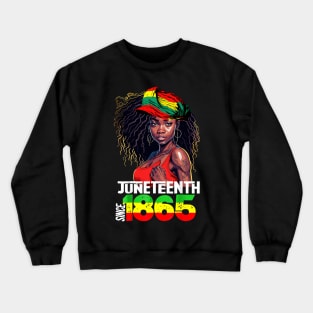 1865 Juneteenth Celebrate African American Freedom Day Women Crewneck Sweatshirt